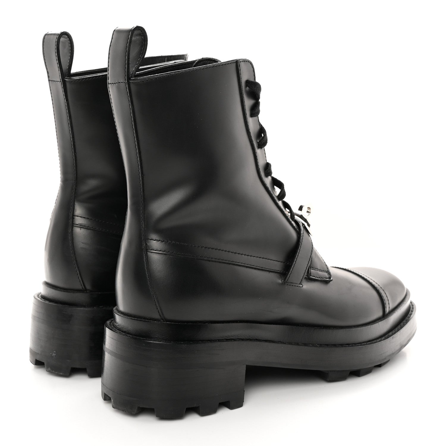 Hermes Glossed Calfskin Funk Ankle Boots 36 Black 4 of 15