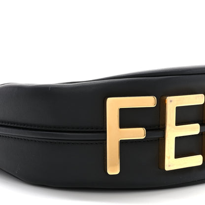 Fendi Vitello Grace Matte Small Fendigraphy Hobo Bag Black 9 of 12