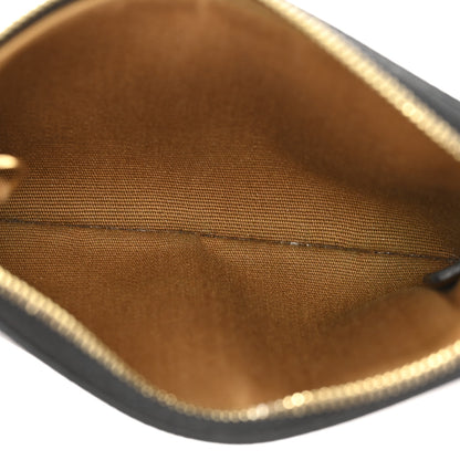 Celine Triomphe Canvas Logo Coin and Card Pouch With Hook Black 5 of 10
