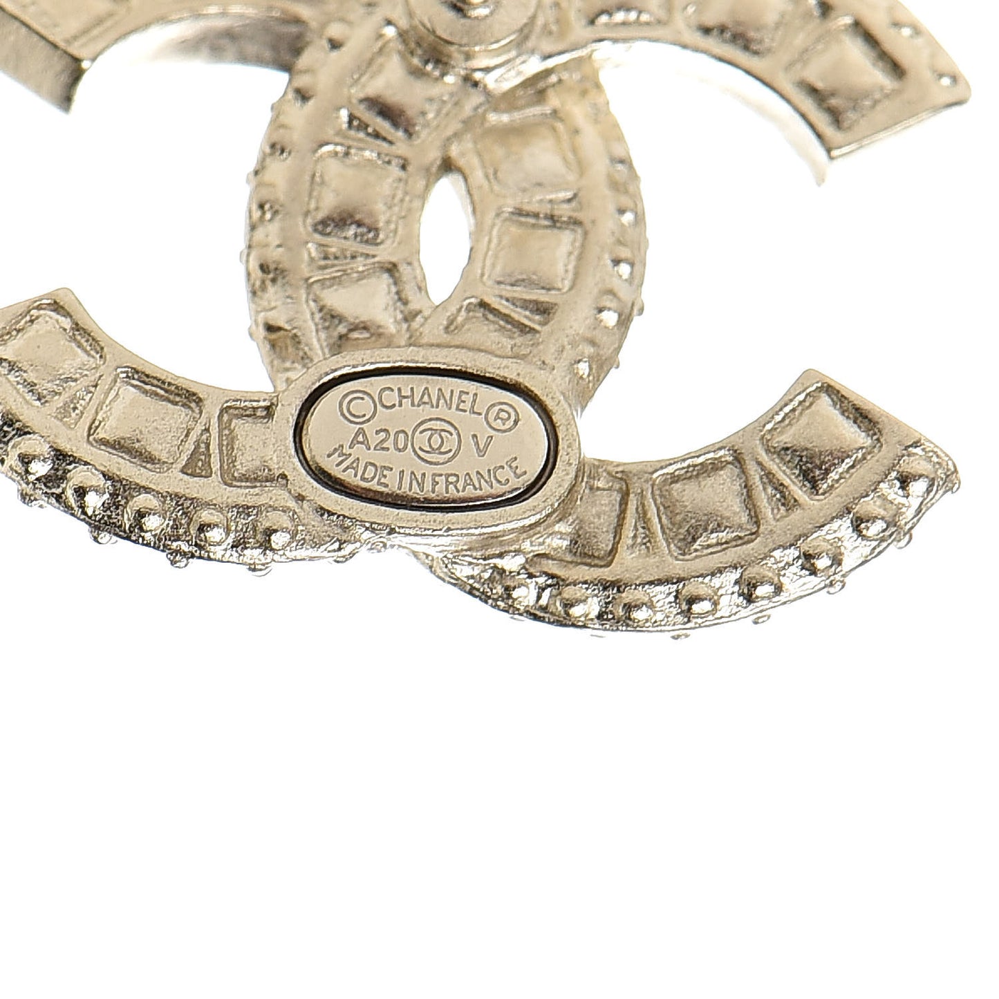 Crystal Timeless CC Earrings Light Gold