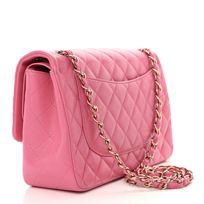 Chanel Caviar Quilted Jumbo Double Flap Pink 3 of 12