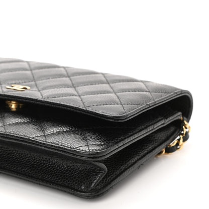 Chanel Caviar Quilted Wallet On Chain WOC Black 11 of 12