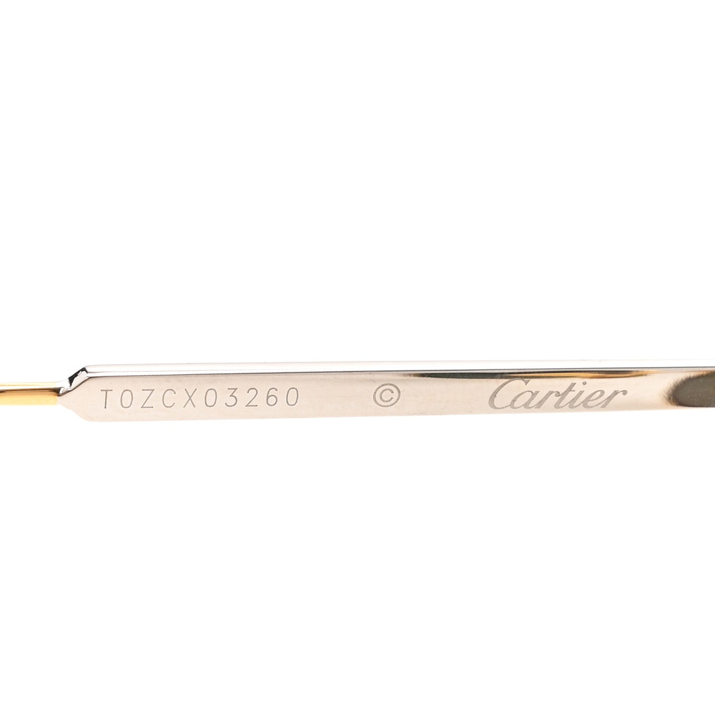 Metal Signature De Cartier Sunglasses CT0015S  Gold Siver