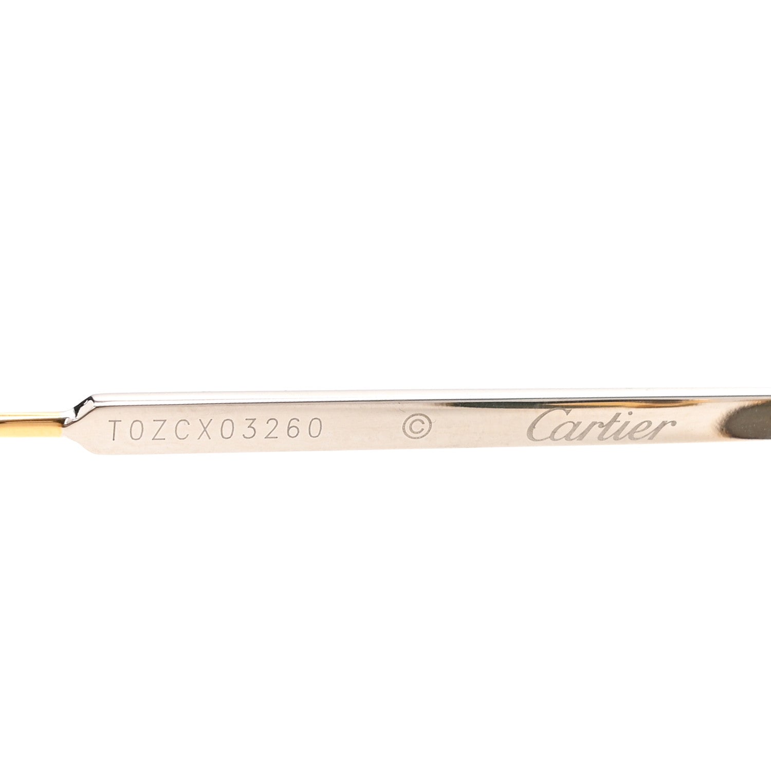 Cartier Metal Signature De Cartier Sunglasses CT0015S  Gold Siver 5 of 8
