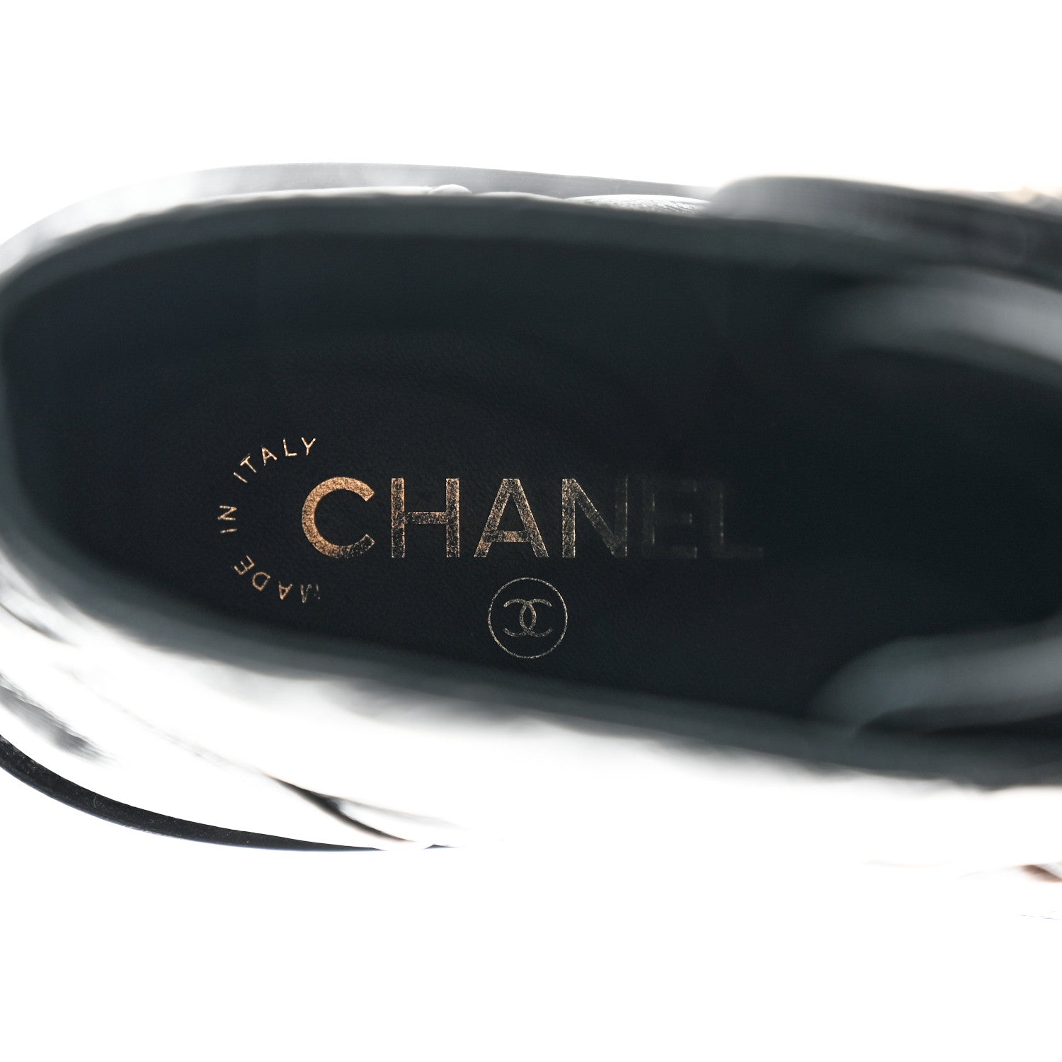 Chanel Shiny Lambskin Quilted Lace Up Combat Boots 40 Black 6 of 8