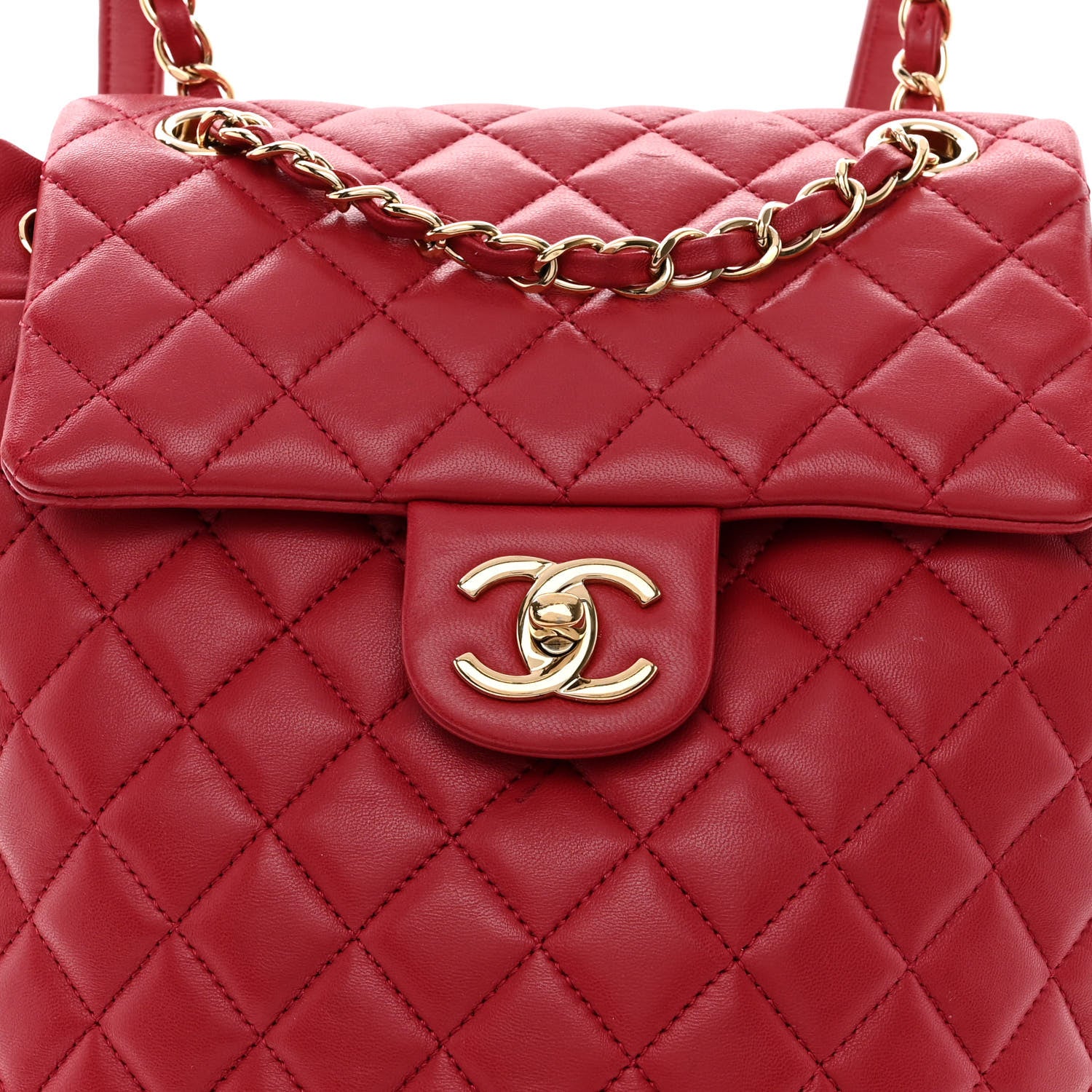 Chanel Lambskin Quilted Small Urban Spirit Backpack Red 8 of 10