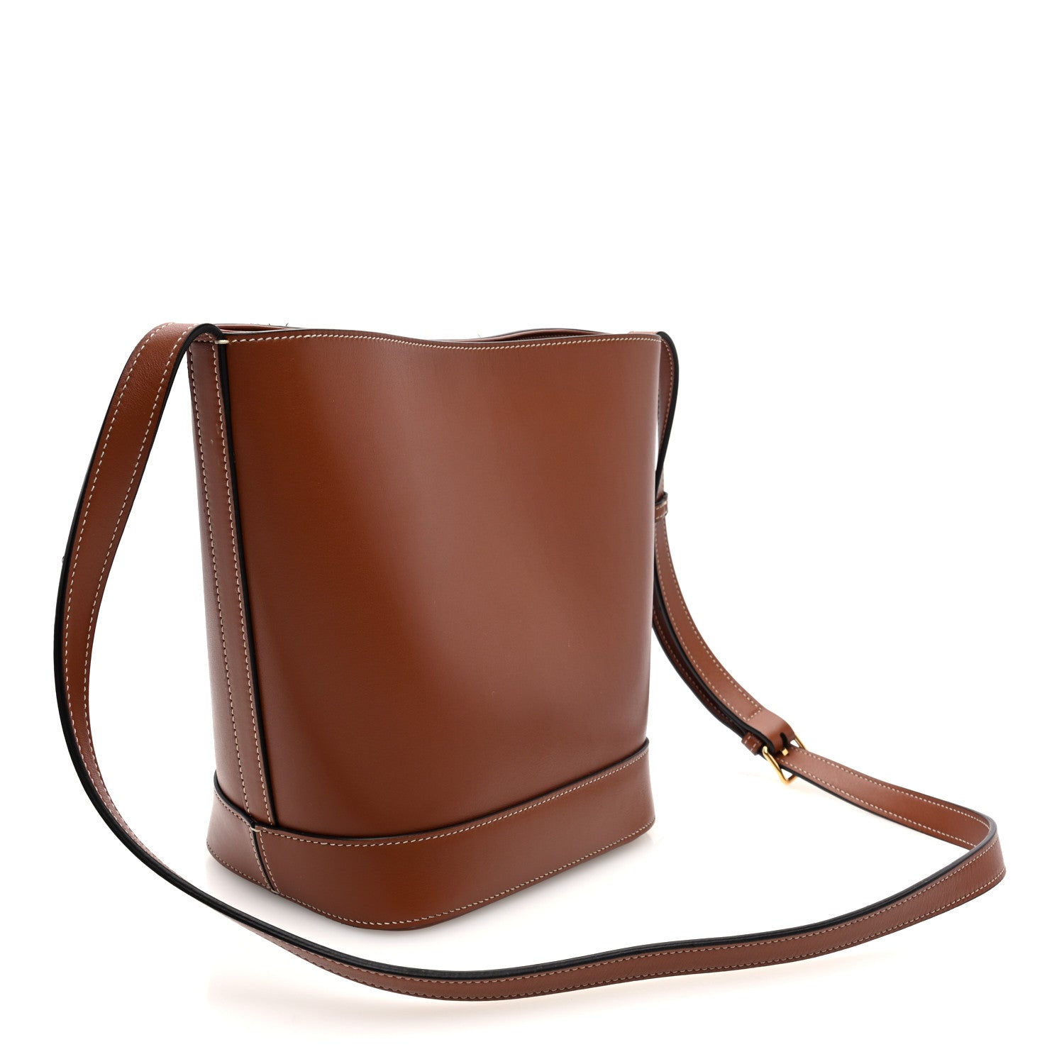 Celine Smooth Calfskin Small Cuir Triomphe Bucket Bag Tan 3 of 9