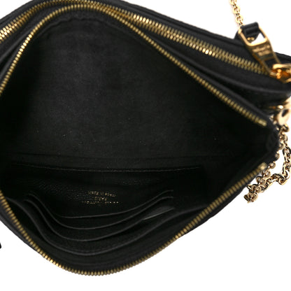 Louis Vuitton Empreinte Double Zip Pochette Black 14 of 22