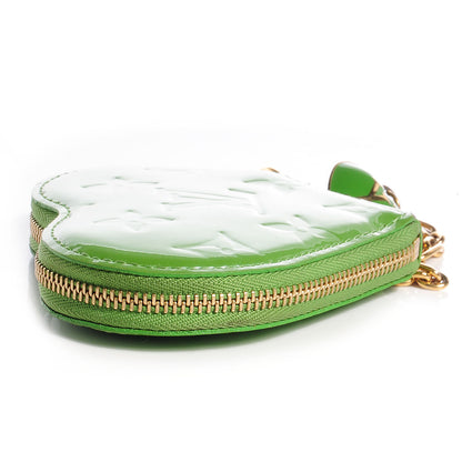 Louis Vuitton Vernis Heart Coin Purse Vert Tonic 4 of 8