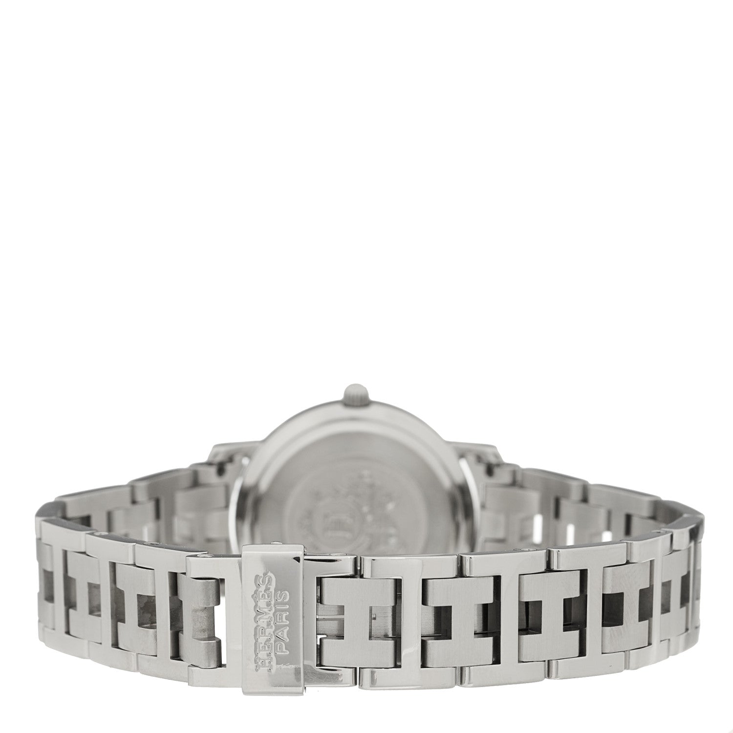 Hermes Stainless Steel 24mm Clipper Quartz Watch Grey 3 of 4