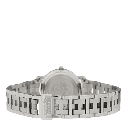 Hermes Stainless Steel 24mm Clipper Quartz Watch Grey 3 of 4
