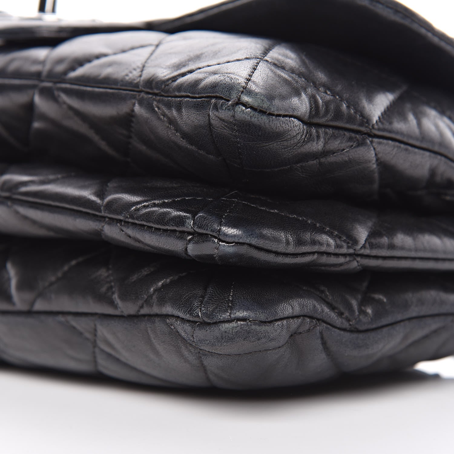 Chanel Lambskin Quilted 3 Accordion Flap Bag Black 9 of 13