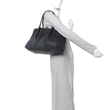 Bottega Veneta Calfskin Intrecciato Pinacoteca Reversible Tote Black Fondant 2 of 11