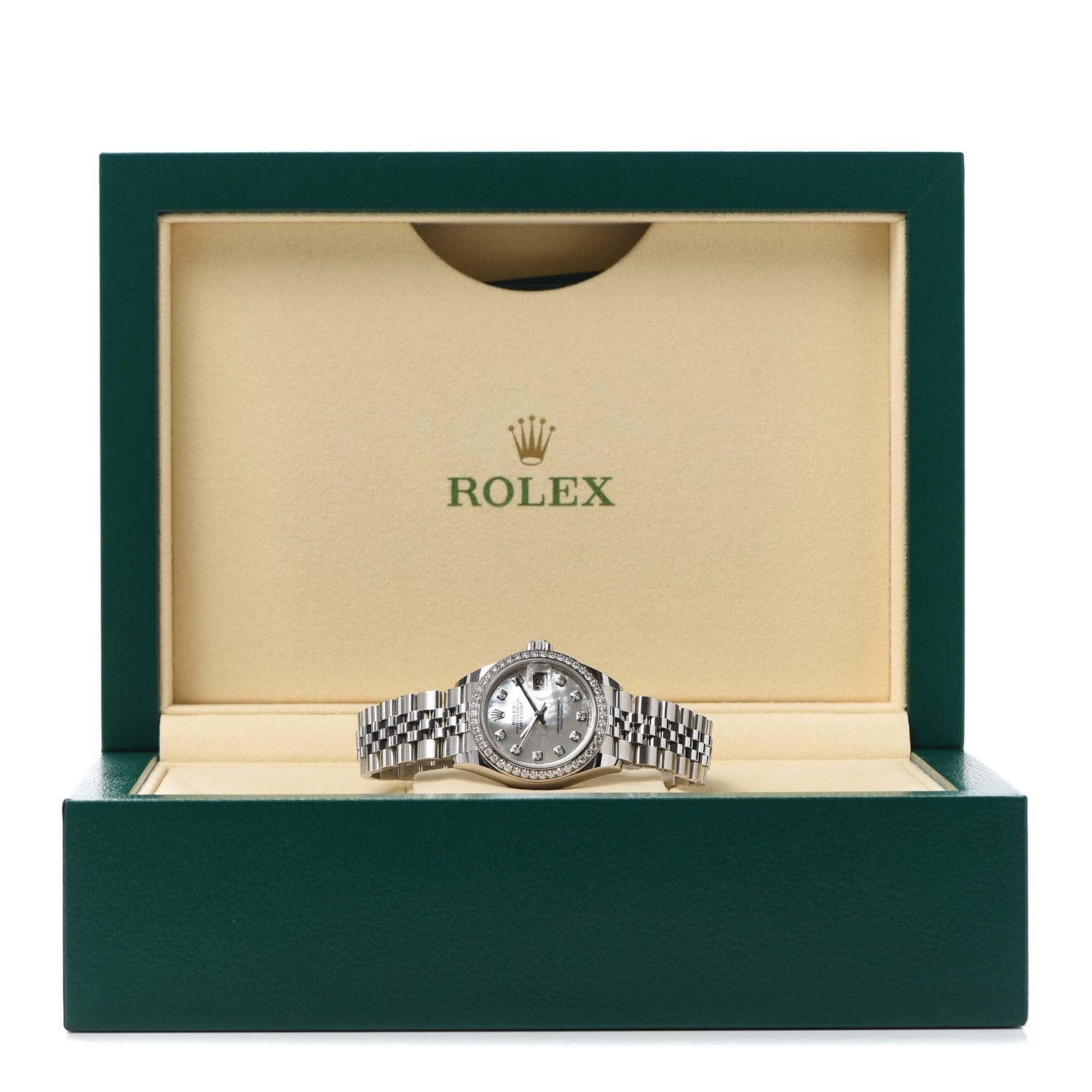 Rolex Stainless Steel 18K White Gold Diamond Mother of Pearl 28mm Oyster Perpetual Datejust Watch 279384 6 of 6