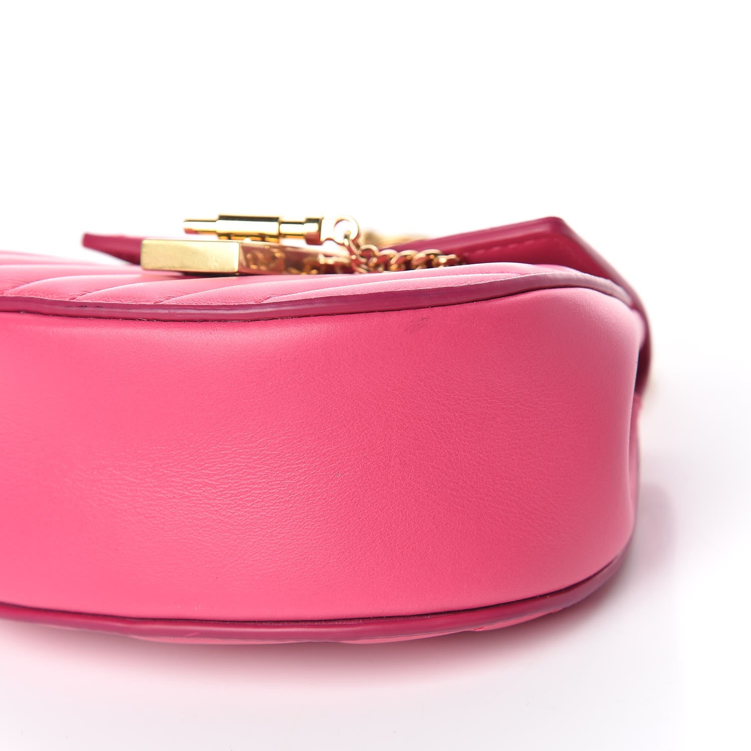 Chloe Calfskin Quilted Nano Drew Bijou Shoulder Bag Fuchsia Rose 7 of 14