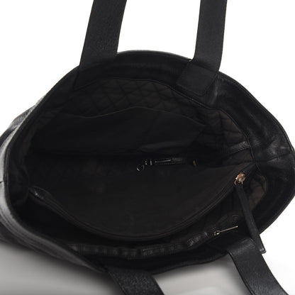 Chanel Goatskin Perforated Large CC Tote Black 5 of 8