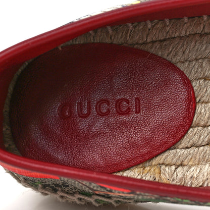 Gucci GG Supreme Monogram Tian Womens Espadrilles 36 Beige Multicolor Red 7 of 11