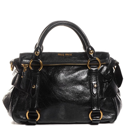 Miu Miu Vitello Lux Mini Bow Bag Nero Black 1 of 8