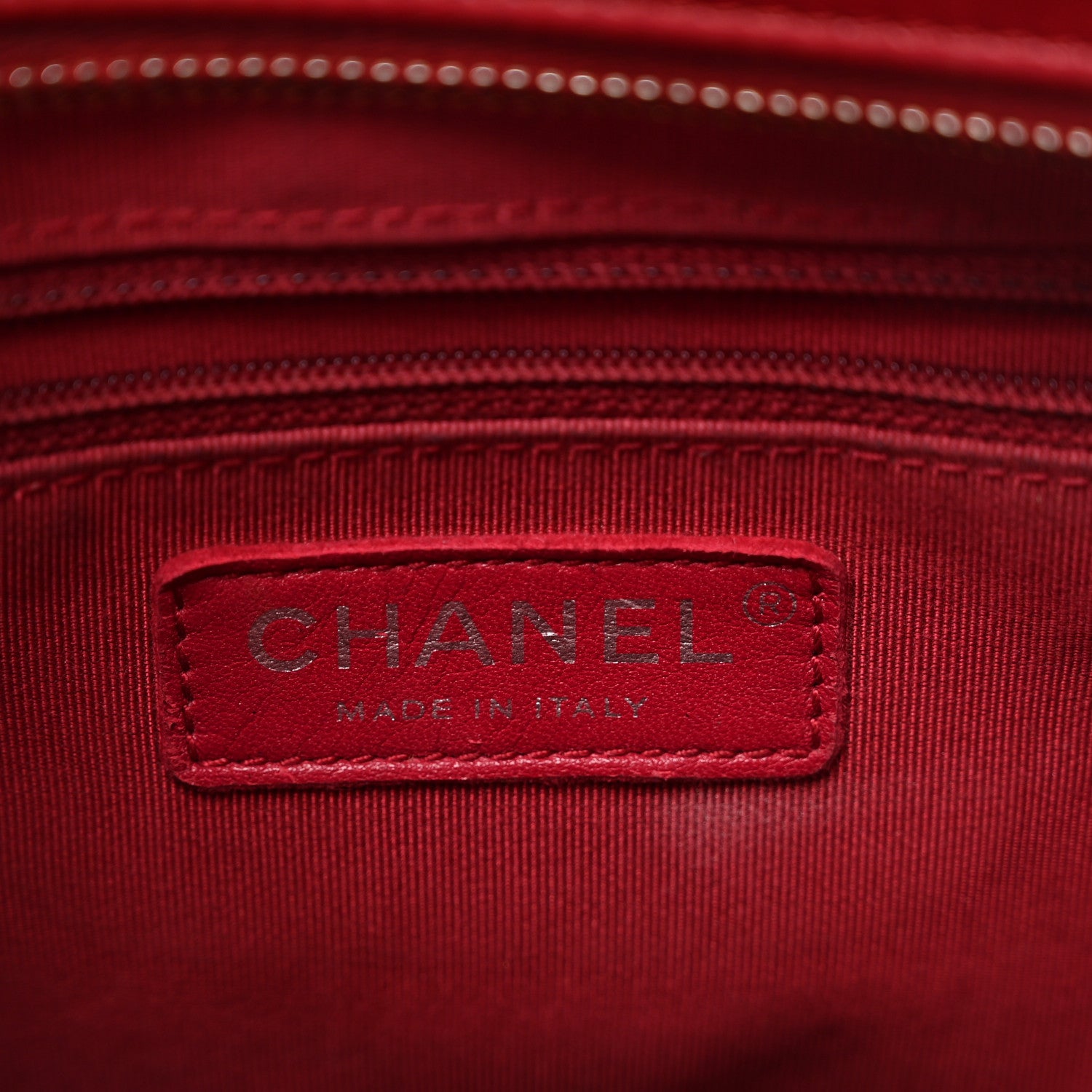 Chanel Metallic Aged Calfskin Quilted Medium Gabrielle Hobo Silver Navy Red 6 of 11