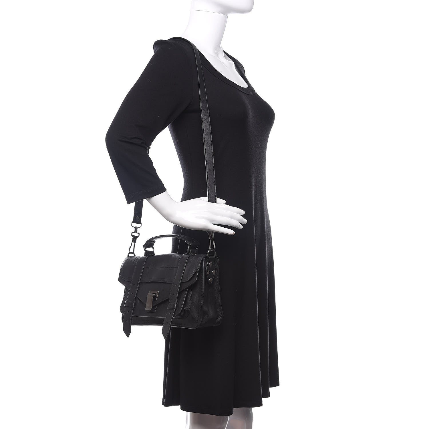 Proenza Schouler Lambskin Tiny PS1 Satchel Black 2 of 10