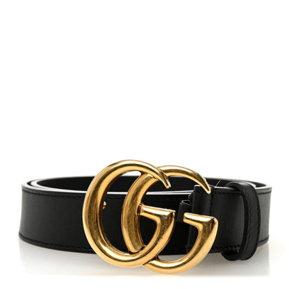 Gucci Calfskin Double G 30mm Belt 75 30 Black 1 of 5