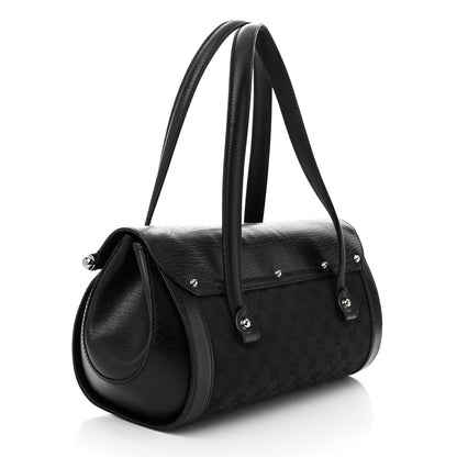 Gucci Monogram Bamboo Bullet Bag Black 3 of 10