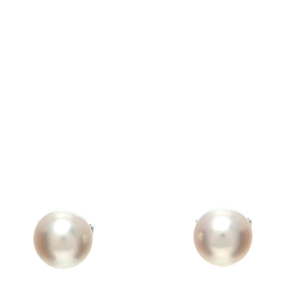 Mikimoto 18K White Gold Akoya Pearl 6-6.5mm Stud Earrings 1 of 5