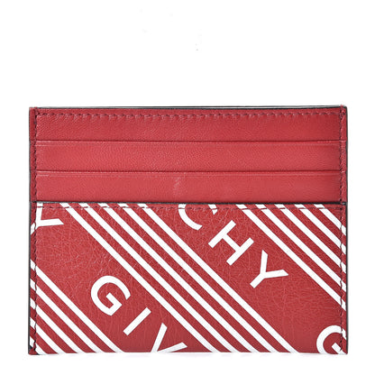 Givenchy Lambskin logo Printed Card Holder Red 1 of 8