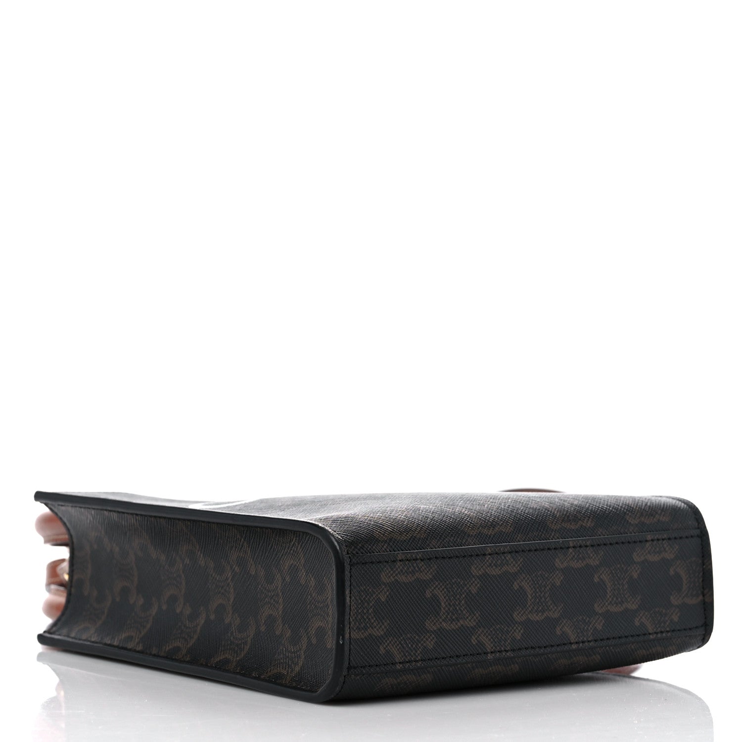 Celine Triomphe Canvas Calfskin Mini Vertical Cabas Tan 4 of 8