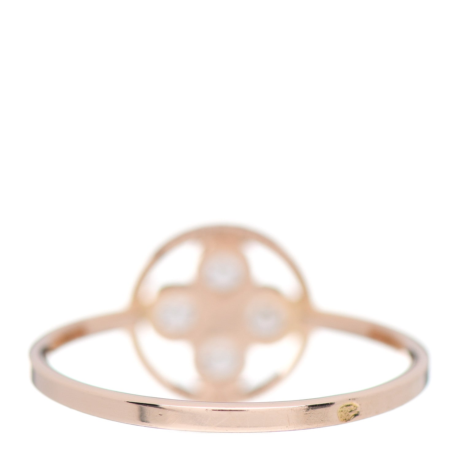 Louis Vuitton 18K Pink Gold Diamond Blossom BB Ring 53 6.25 4 of 5