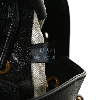 Gucci Velvet GG Monogram Textured Calfskin Web Bucket Bag Brown Black 14 of 25