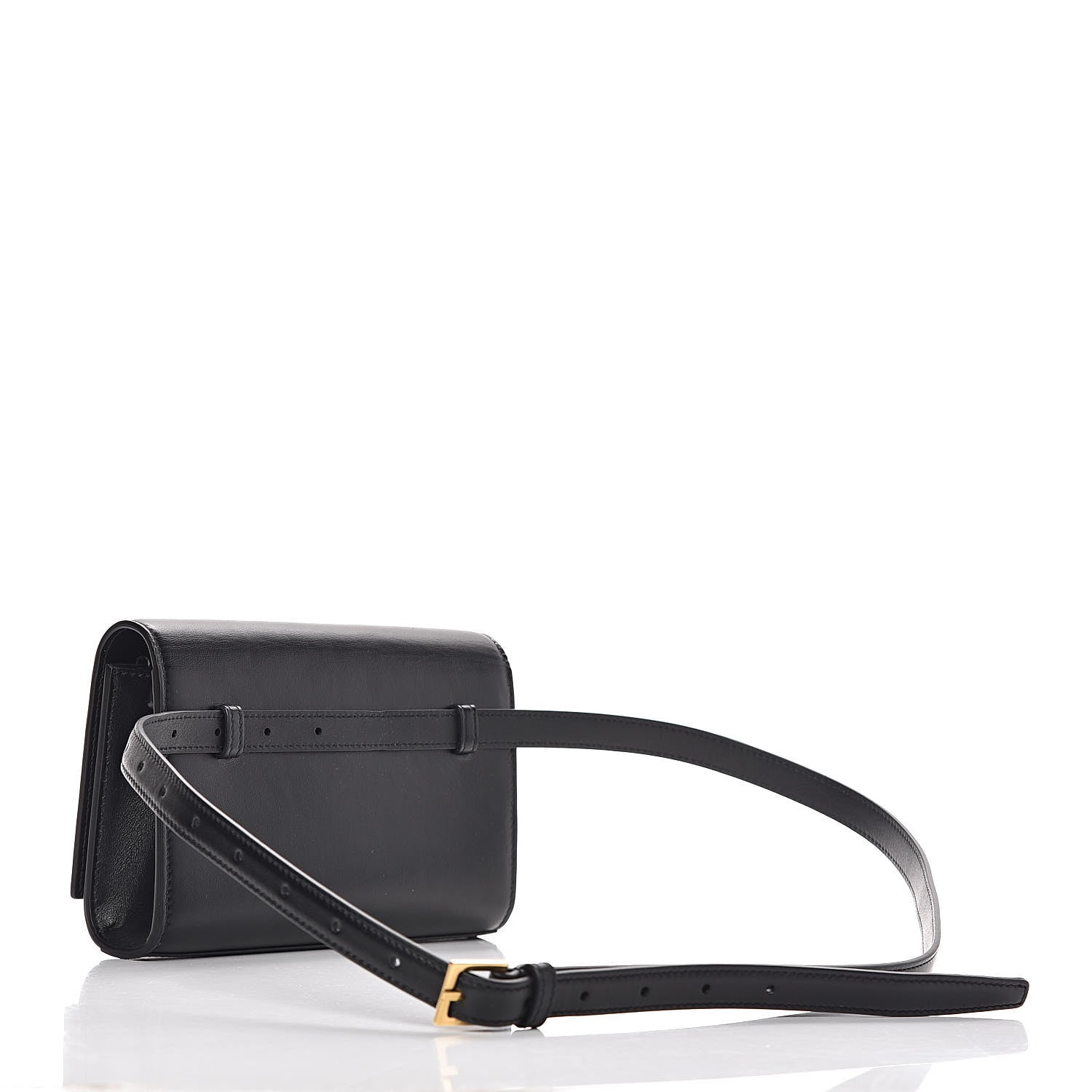 Saint Laurent Smooth Calfskin Monogram Kate Belt Bag Black 3 of 9