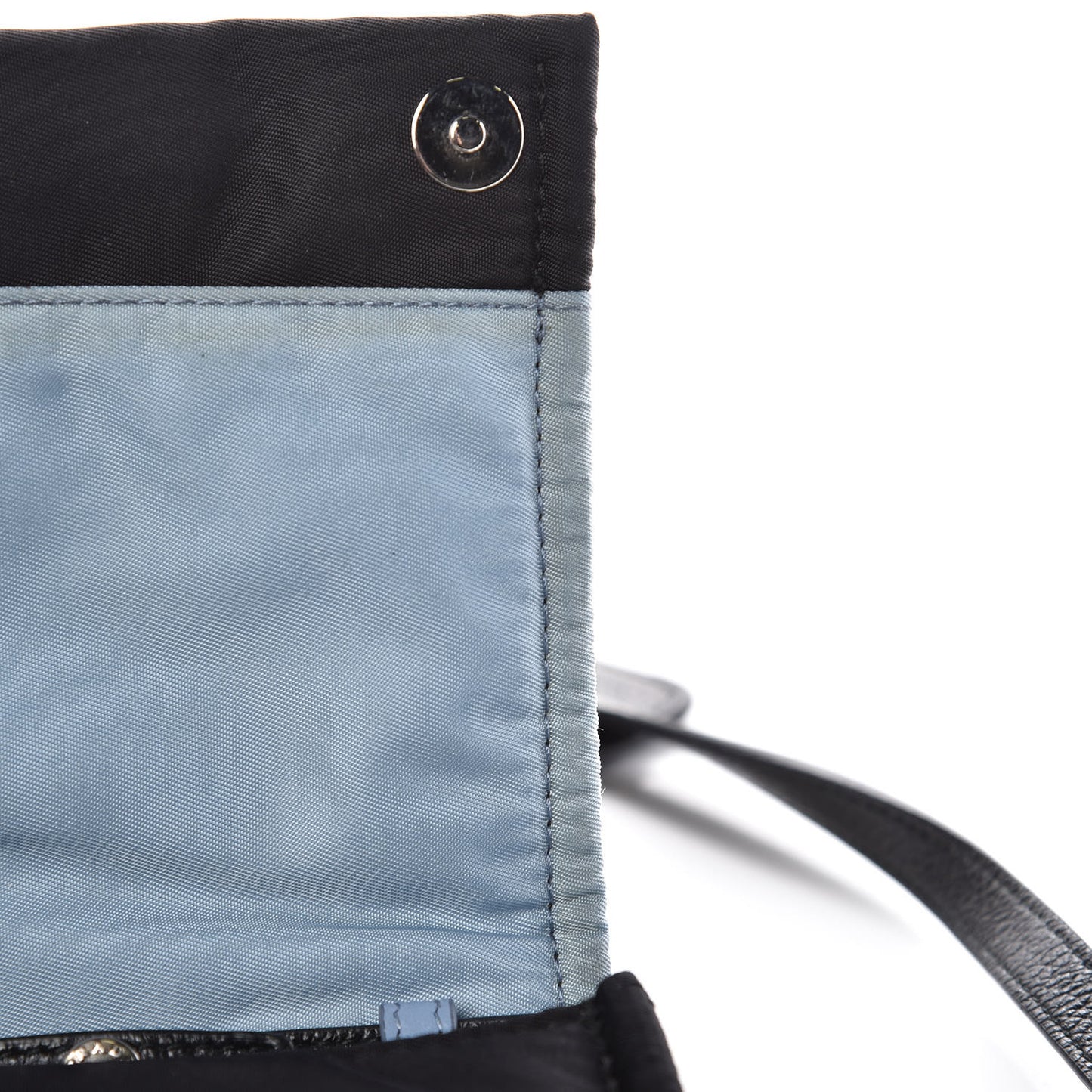 Nylon Tessuto Studded Mini Etiquette Bag Black Astrale