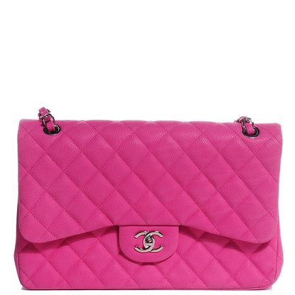 Chanel Iridescent Caviar Jumbo Double Flap Hot Pink 1 of 8