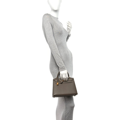 Hermes Epsom Kelly Sellier 25 Etoupe 2 of 11