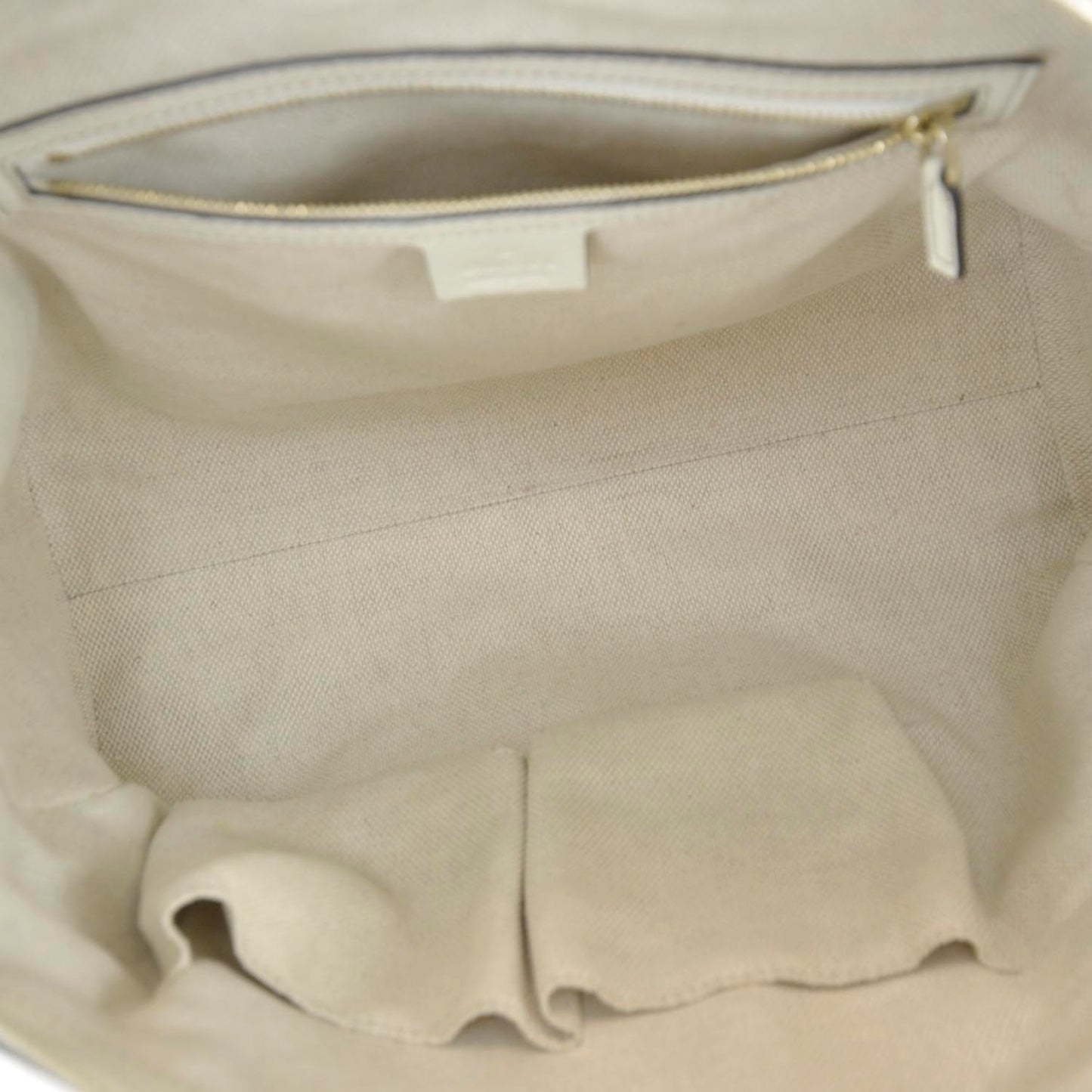 Pebbled Calfskin Small Soho Top Handle Bag Off White