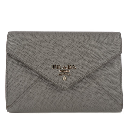 Prada Saffiano Metal Compact Envelope Wallet Marmo 1 of 9
