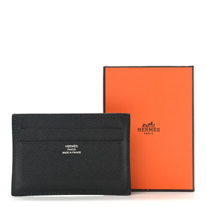 Hermes Epsom Citizen Twill Card Case Black 8 of 8