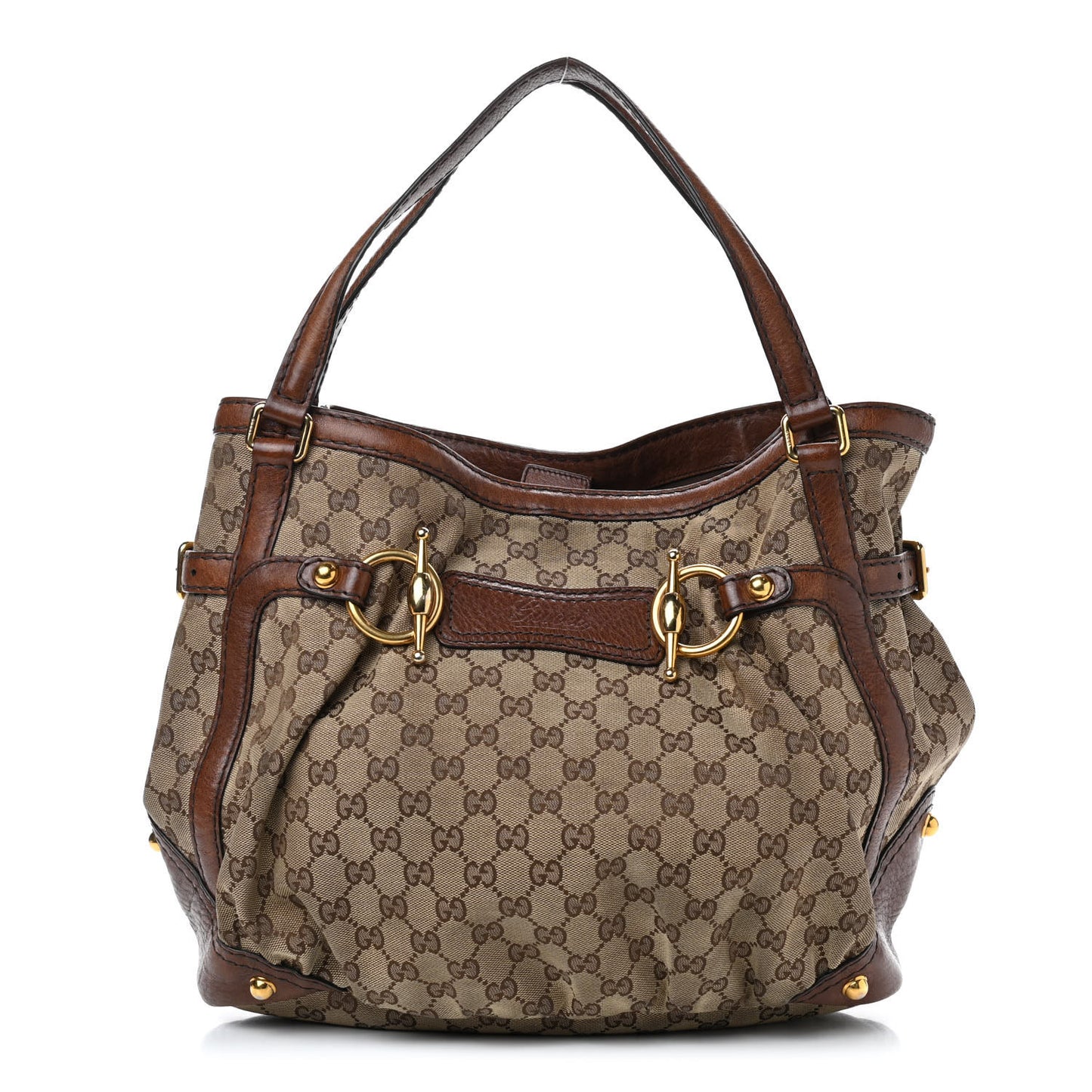 Monogram Medium Jockey Tote Dark Brown