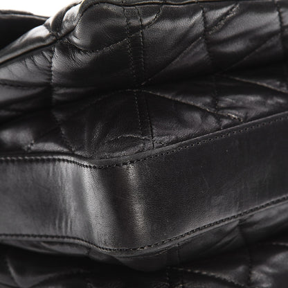 Chanel Lambskin Quilted Maxi 3 Flap Black 10 of 16
