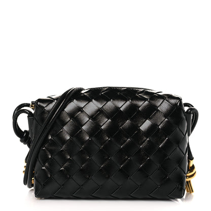 Bottega Veneta Nappa Intrecciato Metallic Knot Mini Loop Camera Bag Black 1 of 8