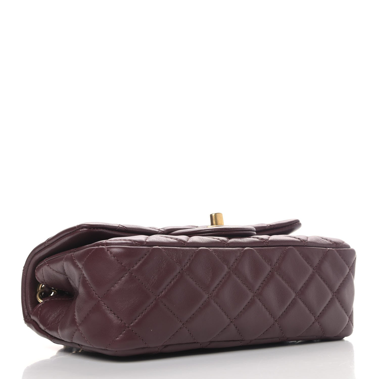 Chanel Lambskin Quilted Mini Rectangular Pearl Crush Flap Burgundy 3 of 4