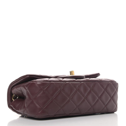 Chanel Lambskin Quilted Mini Rectangular Pearl Crush Flap Burgundy 3 of 4
