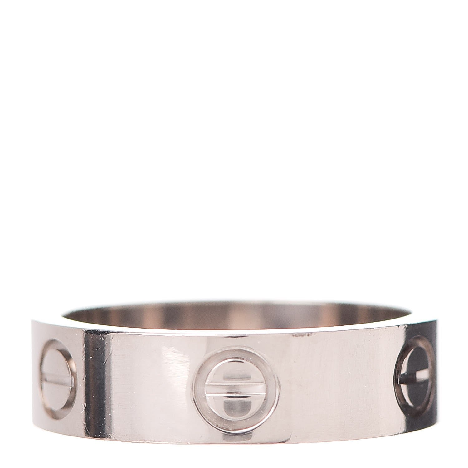 Cartier 18K White Gold 5.5mm LOVE Ring 55 7.25 3 of 4