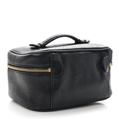 Chanel Caviar CC Vanity Cosmetic Case Black 3 of 15