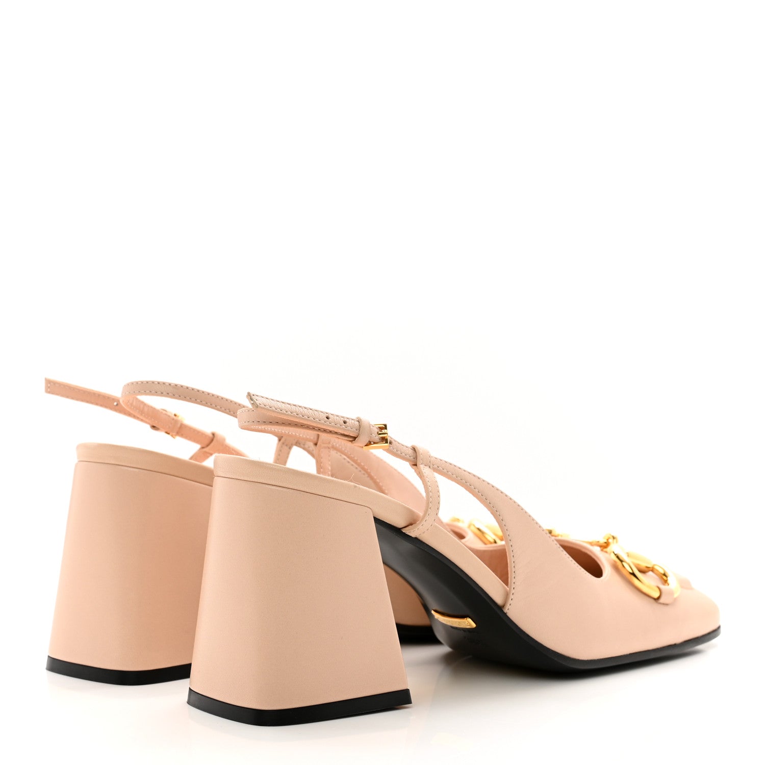 Gucci Malaga Kid Horsebit 75mm Slingback Pumps 38.5 Skin Rose 4 of 8