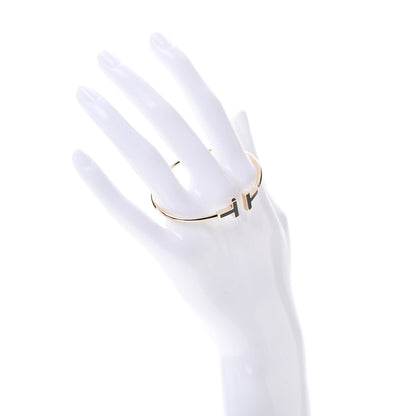 Tiffany 18K Rose Gold Black Onyx T Wire Bracelet 2 of 6