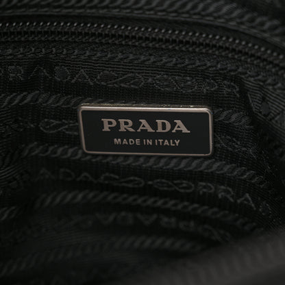 Prada Re-Nylon Vela Saffiano Pocket Double Zip Shoulder Bag Black 6 of 14
