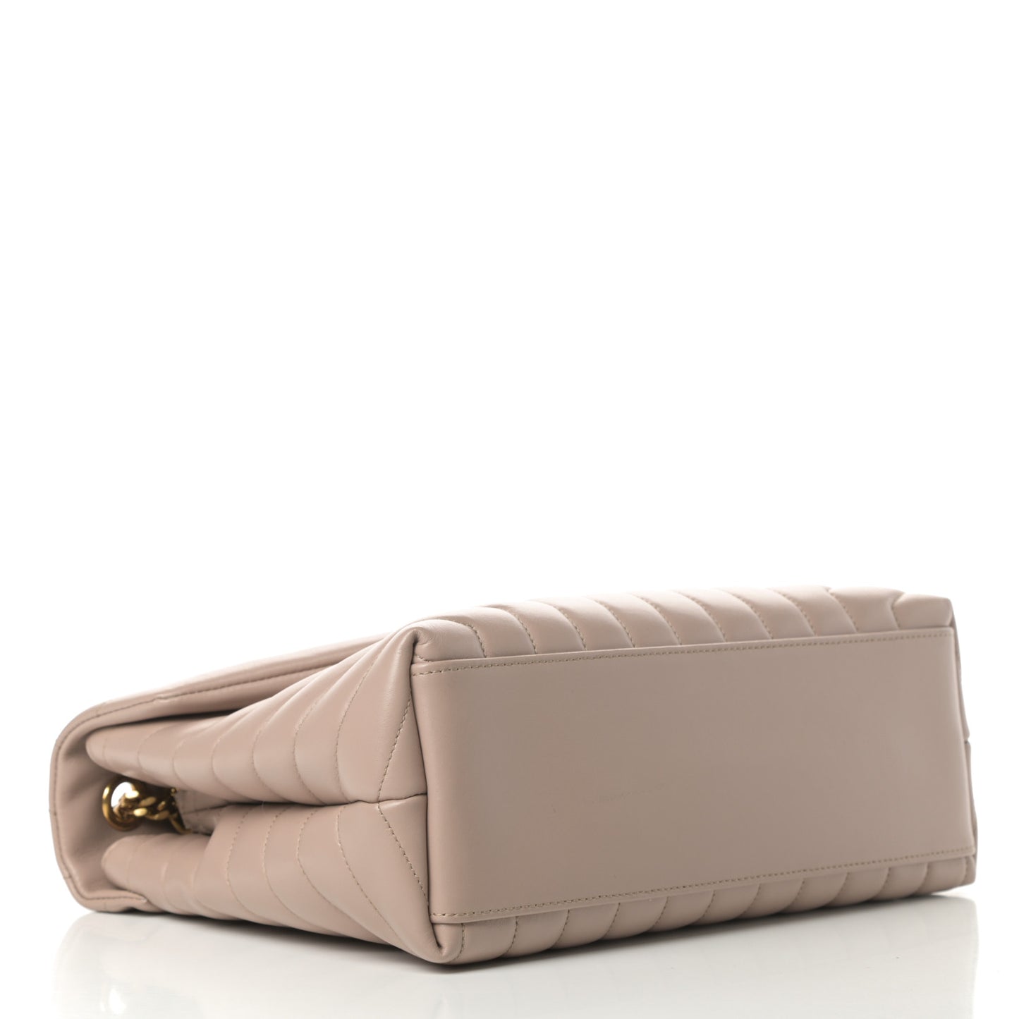 Calfskin Y Quilted Monogram Medium Loulou Chain Satchel Nude Powder