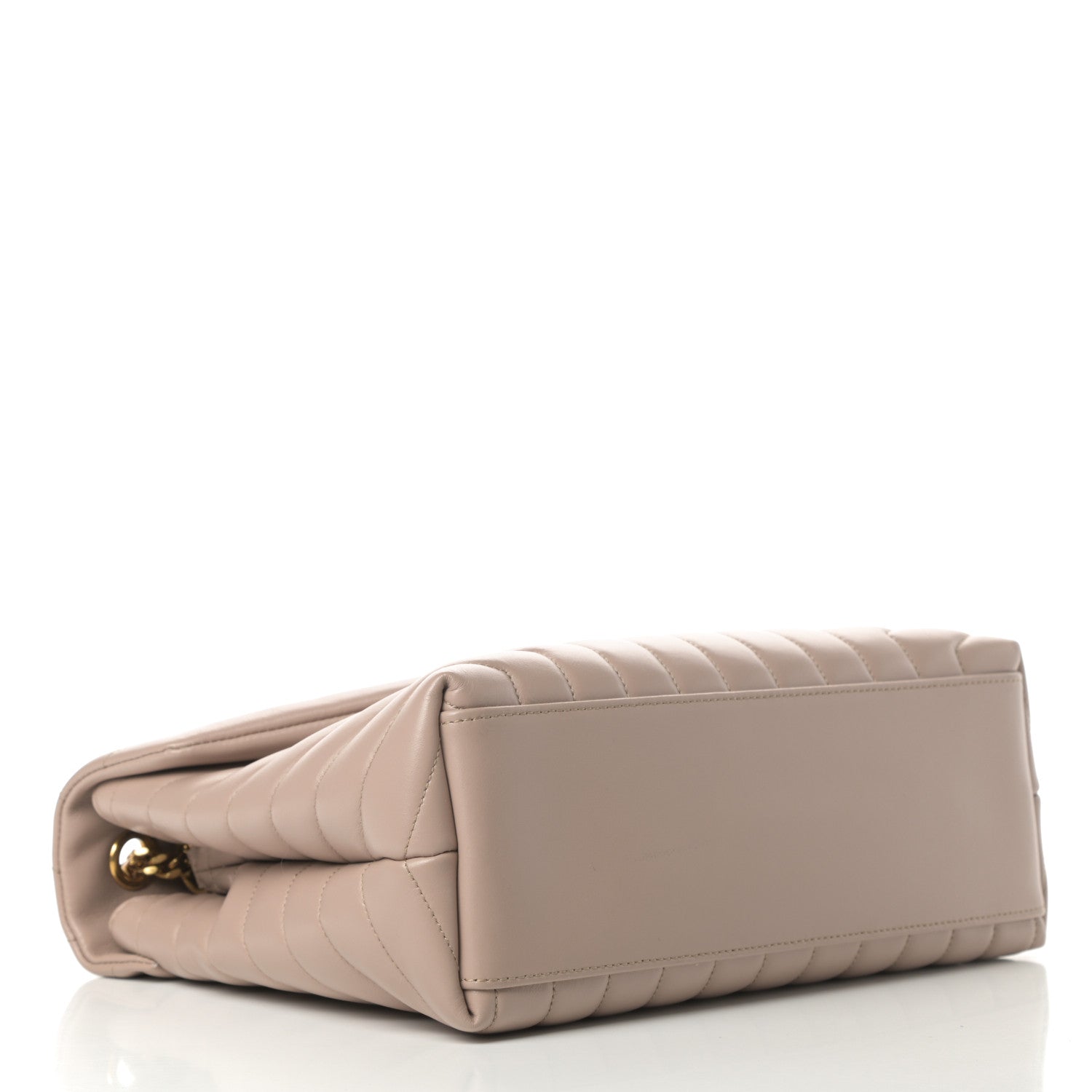 Saint Laurent Calfskin Y Quilted Monogram Medium Loulou Chain Satchel Nude Powder 4 of 11